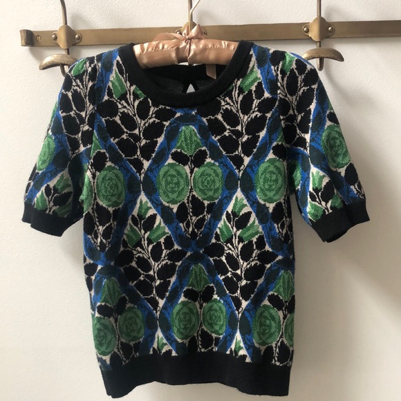 Maeve by Anthropologie jacquard sweater tee - Picture 2 of 8